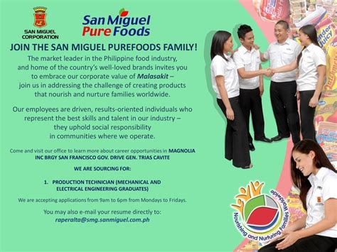 purefoods cavite job hiring